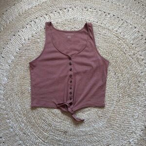 American Eagle Tie Front Tank Top
